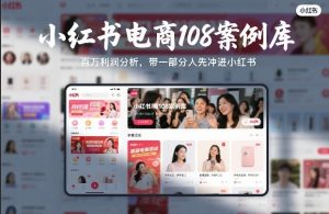 小红书电商108案例库，百W利润分析，带一部分人先冲进小红书【文档】-6688资源库