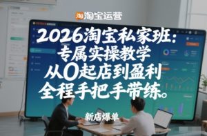 2026淘宝私家班：专属实操教学，从0起店到盈利，全程手把手带练（更新）-6688资源库