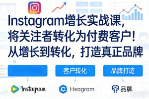 Instagram增长实战课，将关注者转化为付费客户！从增长到转化，打造真正品牌（双语字幕）-6688资源库