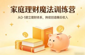 家庭理财魔法训练营，从0-1建立理财体系，持续创造睡后收入-6688资源库