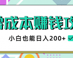 2020年零成本赚钱攻略,小白也能日入200+【视频教程】-6688资源库