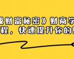 《终极财富秘密》财商学习必修课程,快速提升你的财富(18节视频课)-6688资源库
