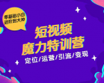 零基础小白进阶到大神《短视频魔力特训营》定位-运营-引流-变现-6688资源库