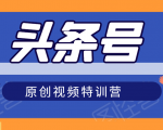 头条号原创视频特训营:一对一带你玩转短视频,新号10天日收益破252元-6688资源库