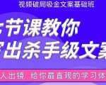 张根视频破局吸金文案班:节节课教你写出杀手级文案(附67页文案训练手册)-6688资源库
