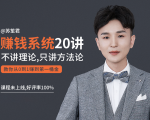 苏笙君的赚钱系统20课 教你从0到1赚到你的第一桶金（不讲理论，只讲方法论）-6688资源库