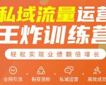 私域流量运营王炸训练营：全网引流+裂变涨粉+私域运营+高效成交-6688资源库