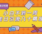 清和行记引流训练营：小白不到一周便能日引流几十精准粉-6688资源库