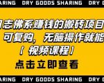 强子日志佛系赚钱的搬砖项目，需求大，可复购，无脑操作就能收钱-6688资源库