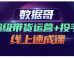 数据哥·超级带货运营+投手线上速成课,快速提升运营和熟悉学会投手技巧-6688资源库