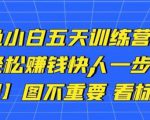 卓让闲鱼小白五天训练营，每天一小时，轻松赚钱快人一步-6688资源库