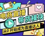 大鹏·电商直播带货课,系统学习直播带货各环节技巧和套路-6688资源库
