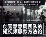 创壹慧慧周短视频爆款方法论,让你快速入门、少走弯路、节省试错成本-6688资源库