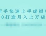 2022年虚拟项目实战指南,新手从0打造月入上万店铺-6688资源库