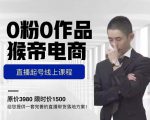 猴帝电商直播起号课，零粉零作品开播底层逻辑，直播五天打爆广场流量-6688资源库