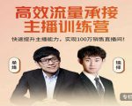 高效流量承接主播训练营:快速提升主播能力,实现100万销售直播间-6688资源库