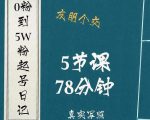 0粉到5万粉起号日记,大志参谋起号经历及变现逻辑-6688资源库