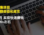 虚拟图集项目：矩阵站群自动化成交，3-5个月实现快速赚钱月入1W+左右-6688资源库