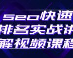seo快速排名实战讲解视频课程，揭秘seo快排原理-6688资源库