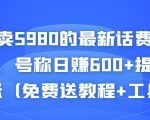 外面卖5980的最新话费代充项目，号称日赚600+提现秒到账（免费送教程+工具）-6688资源库