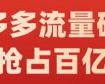 阿杰·拼多多流量破局:如何打黑标，爆款的思路，拼多多流量框架，快速抢占百亿流量-6688资源库