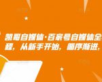 凯哥自媒体·百家号自媒体全套实战赚钱教程，从新手开始，循序渐进，系统的讲解-6688资源库