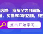 贝千电商店群：京东全类目解析，京东店群专业运营，实操200家店铺，纯实战经验-6688资源库