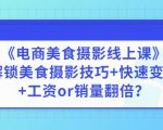 陈飞燕《电商美食摄影线上课》解锁美食摄影技巧+快速变现+工资or销量翻倍-6688资源库