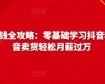 抖音电商赚钱全攻略:零基础学习抖音种草,靠抖音卖货轻松月薪过万-6688资源库