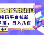 东方财富最新变现项目,利用接码平台拉新,多号多撸,日入几百无压力-6688资源库