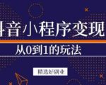 商梦网校-抖音小程序一个能日入300+的副业项目，变现、起号、素材、剪辑-6688资源库