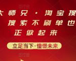 电商大师兄·淘宝搜索新玩法,搜索不刷单也能真正做起来-6688资源库