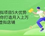 拆解虚拟项目5大优势,0基础教你打造月入上万虚拟店铺(无水印)-6688资源库