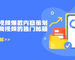 带货短视频爆款内容策划，关于电商视频的独门秘籍（价值499元）-6688资源库