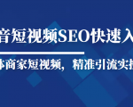 抖音短视频Seo搜索排名优化新手快速入门教程,实体商家短视频,精准引流实操课-6688资源库