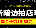 最新暗访拍店信息差项目，单个任务15-35元（不是传统拍店项目）-6688资源库