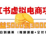 小红书虚拟电商项目:从小白到精英 月收益5000到30000 (视频课程+交付手册)-6688资源库
