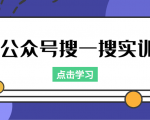 公众号搜一搜实训,收录与恢复收录、 排名优化黑科技,附送工具(价值998元)-6688资源库