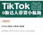 短视频疯人院TikTok 0粉达人带货小航海，TikTok Shop运营带货新模式-6688资源库