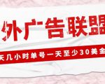 外面收费1980的最新国外LEAD广告联盟搬砖项目，单号一天至少30美金【详细玩法教程】-6688资源库