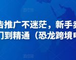 亚马逊广告推广不迷茫,新手卖家产品运营入门到精通(恐龙跨境电商)-6688资源库