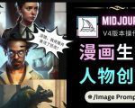 Midjourney V4版本操作教程：2个简单参数，完成漫画生成，人物创建-6688资源库