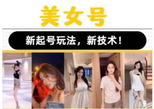 2023抖音快手短视频美女号课程制作玩法教程，美女号搬运新起号玩法，新技术（素材+教程）-6688资源库