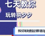 拼多多快速起爆链接思路1.0课程，七天教你玩转拼夕夕，教你快速起爆链接-6688资源库
