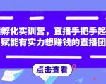 直播孵化实训营，直播手把手起号，赋能有实力想赚钱的直播团队-6688资源库