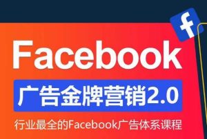 Facebook广告营销体系化教程，Facebook广告金牌营销2.0，行业最全的Facebook广告体系课程-6688资源库
