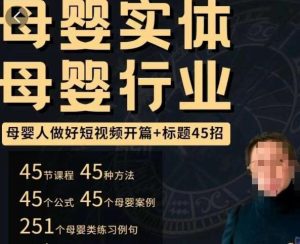 母婴行业短视频开篇+标题45招，​如何在短视频中写一个吸引人的开篇加标题，让你的视频被更多人爱看-6688资源库