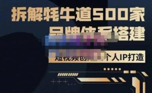 牛牛·500家餐饮品牌搭建&短视频深度解析，拆解牦牛道500家品牌体系搭建-6688资源库