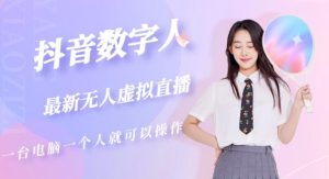 抖音数字人虚拟无人直播间打造（外面收费6000）-6688资源库