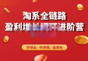 淘系全链路盈利增长闭环进阶营,融合全店动销,学得会、听得懂、能落地!-6688资源库